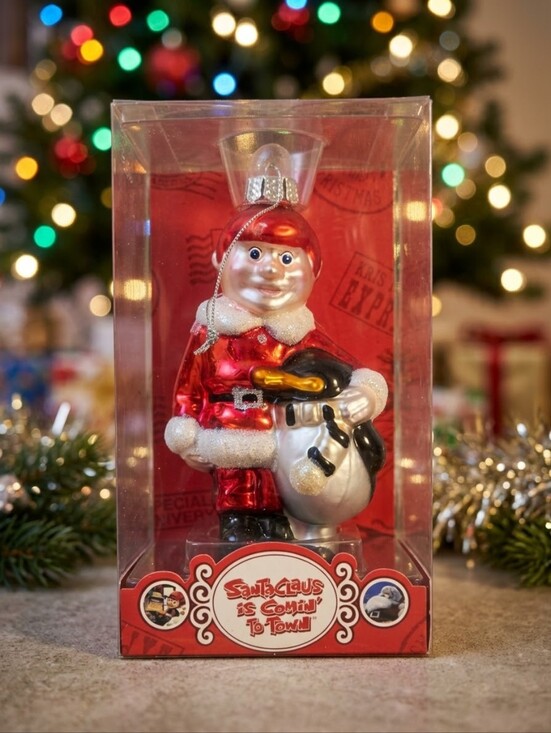 The Brass Key Other - Santa Claus Is Comin' To Town Kris Kringle Glass Ornament The Brass Key New